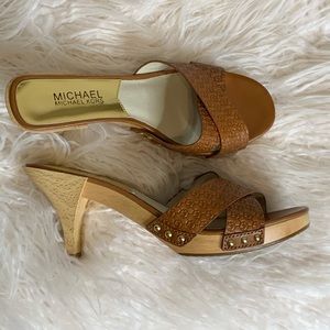 Michael By Michale Kors Amelie Mule Heel Sandals